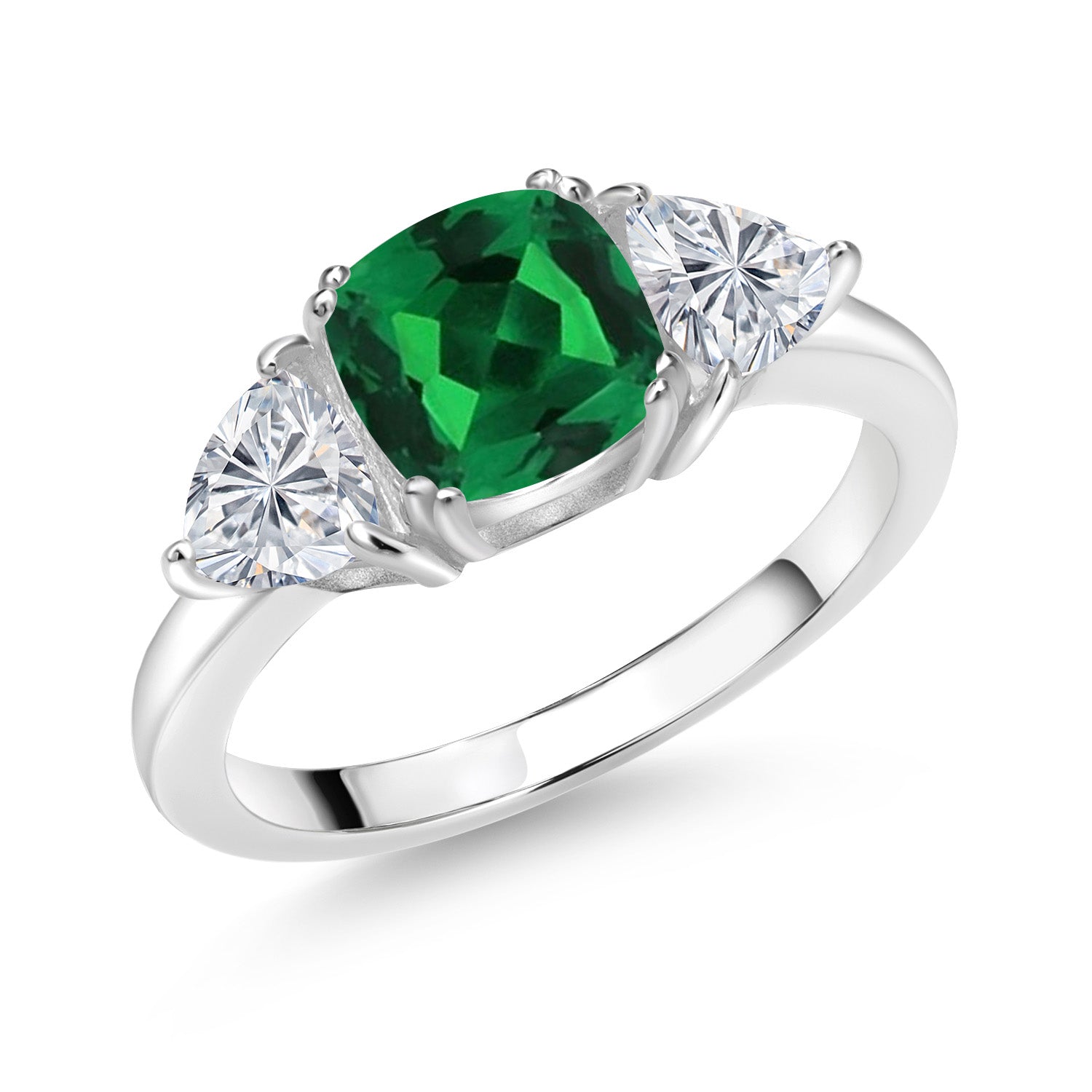 Nano Emerald - May_7_Ring in 925 Sterling Silver