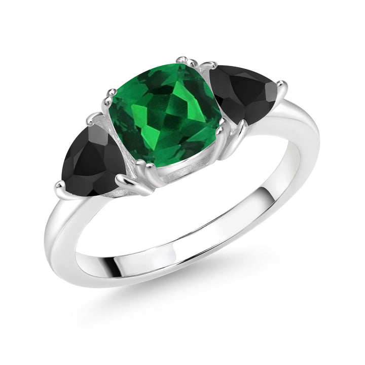 Nano Emerald - May_5_Ring in 925 Sterling Silver