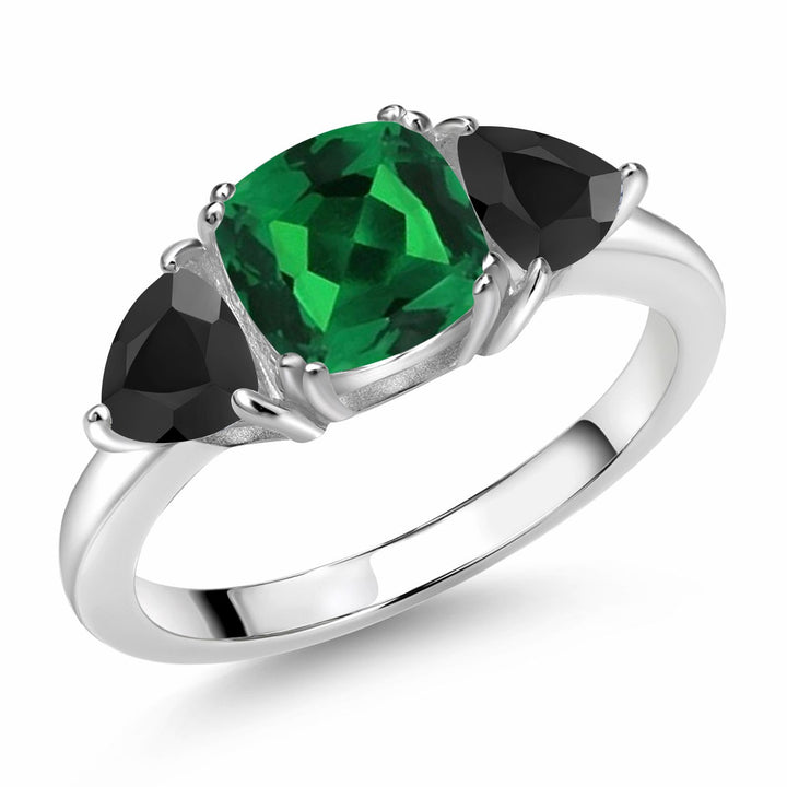 Nano Emerald - May_5_Ring in 925 Sterling Silver