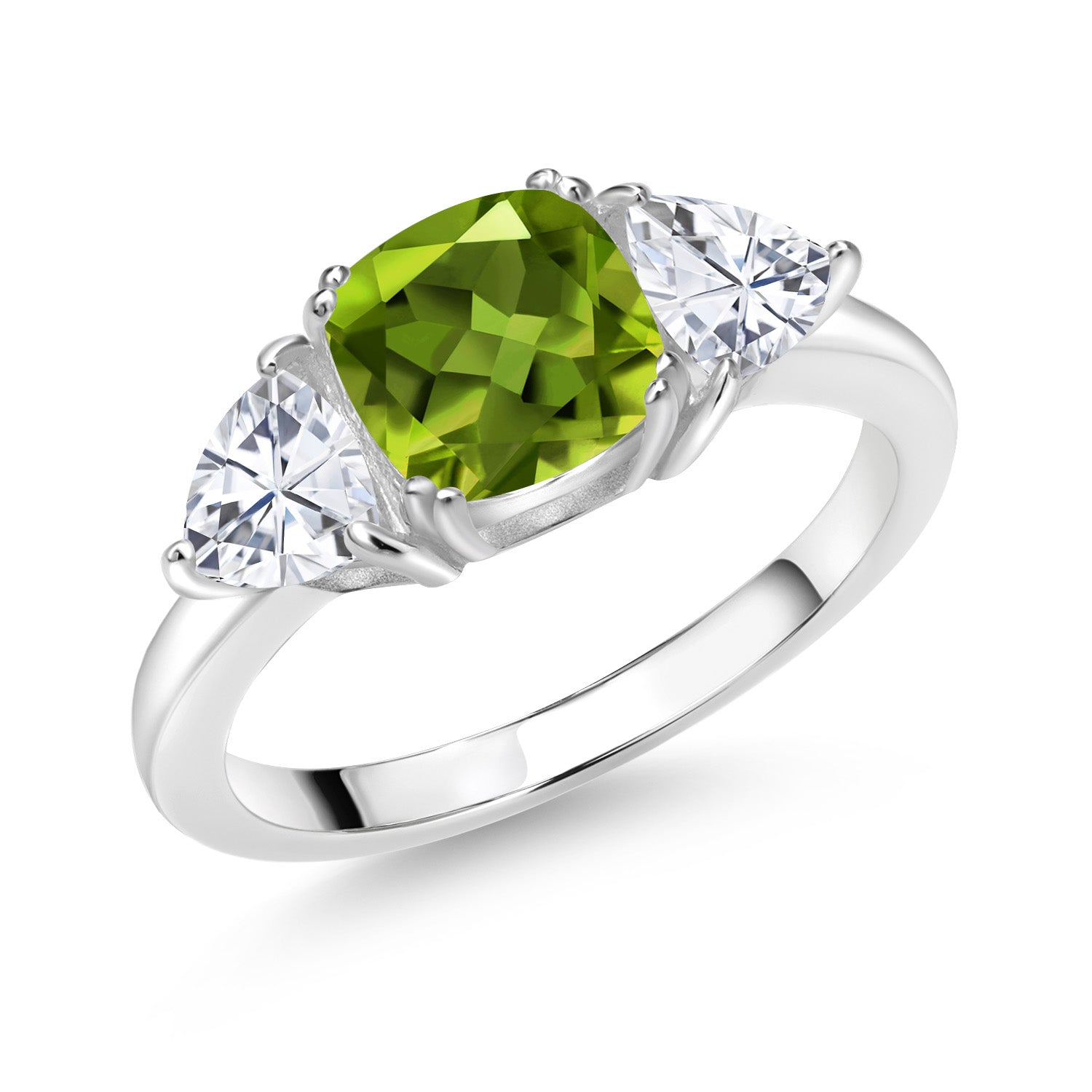 Peridot - August_6_Ring in 925 Sterling Silver