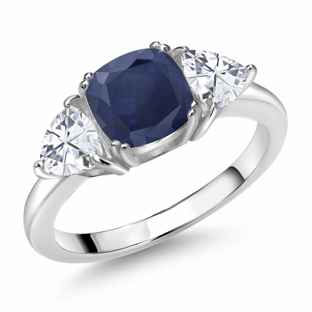 Blue Sapphire - September_5_Ring in 925 Sterling Silver