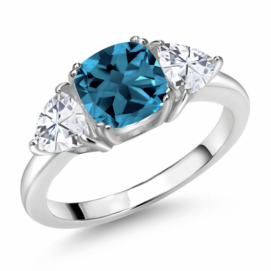 London Blue Topaz - November_7_Ring in 925 Sterling Silver