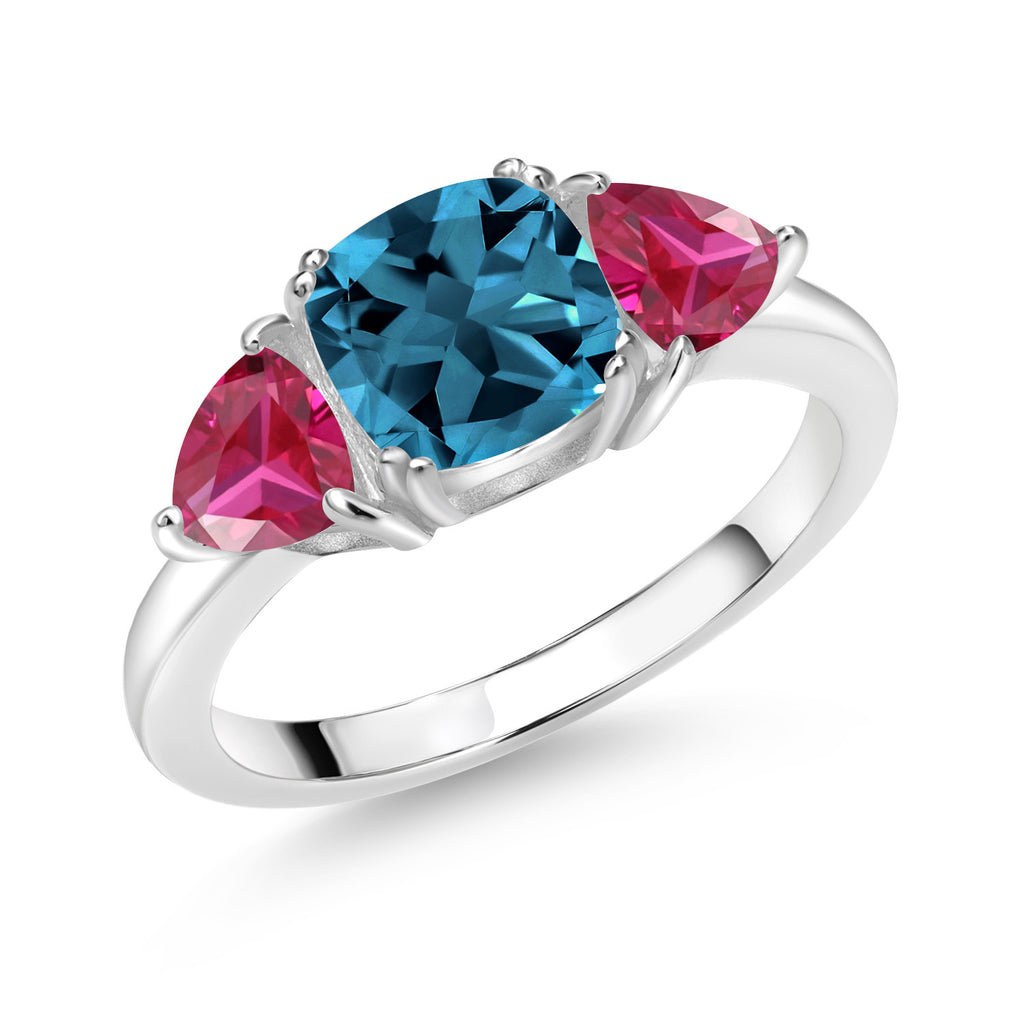 London Blue Topaz - November_5_Ring in 925 Sterling Silver