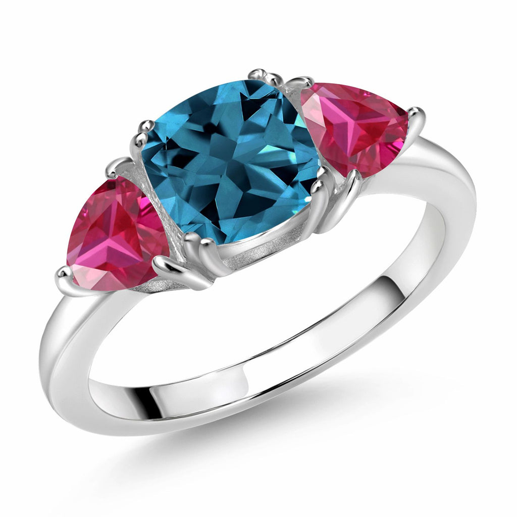 London Blue Topaz - November_8_Ring in 925 Sterling Silver