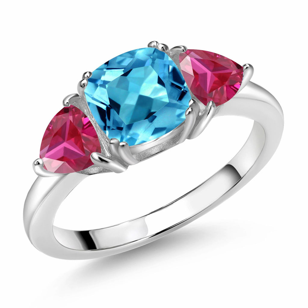 Swiss Blue Topaz - November_7_Ring in 925 Sterling Silver