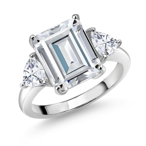 Moissanite_5_Ring in 925 Sterling Silver