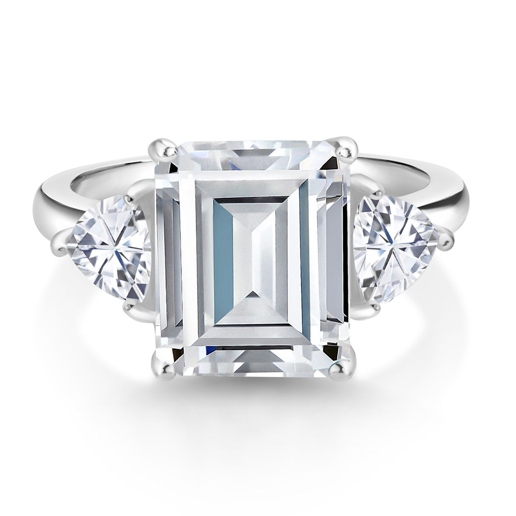 Moissanite_5_Ring in 925 Sterling Silver