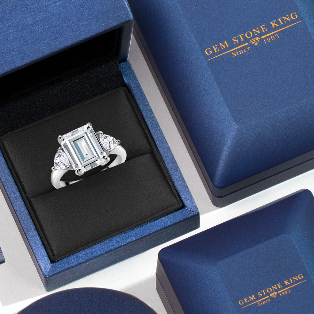 Moissanite_5_Ring in 925 Sterling Silver
