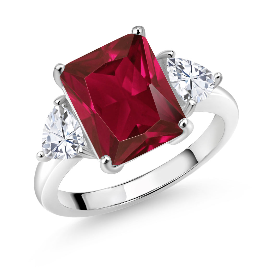 Created Ruby - July_9_Ring in 925 Sterling Silver