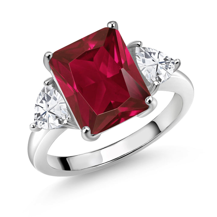 Created Ruby - July_5_Ring in 925 Sterling Silver