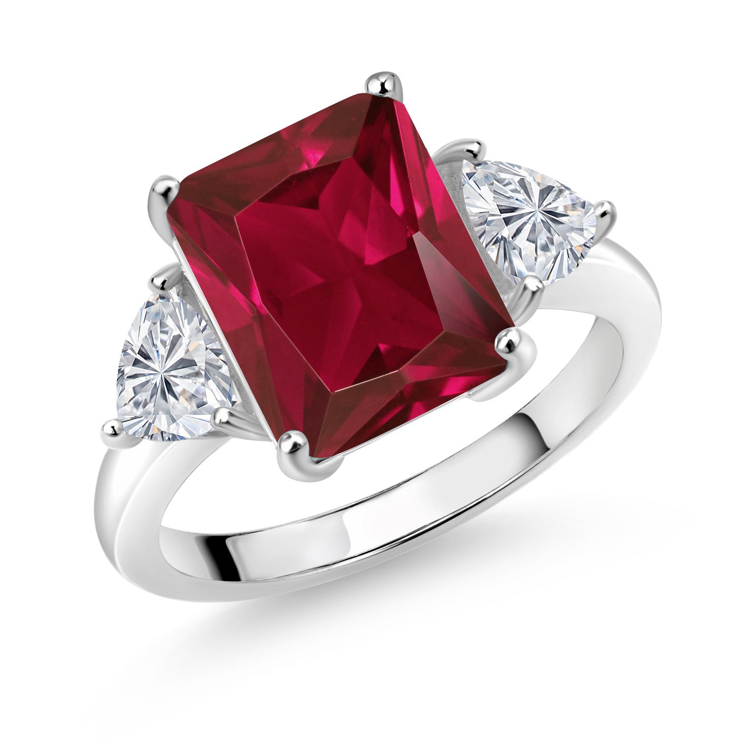 Created Ruby - July_9_Ring in 925 Sterling Silver