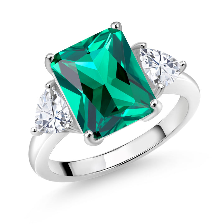 Nano Emerald - May_5_Ring in 925 Sterling Silver