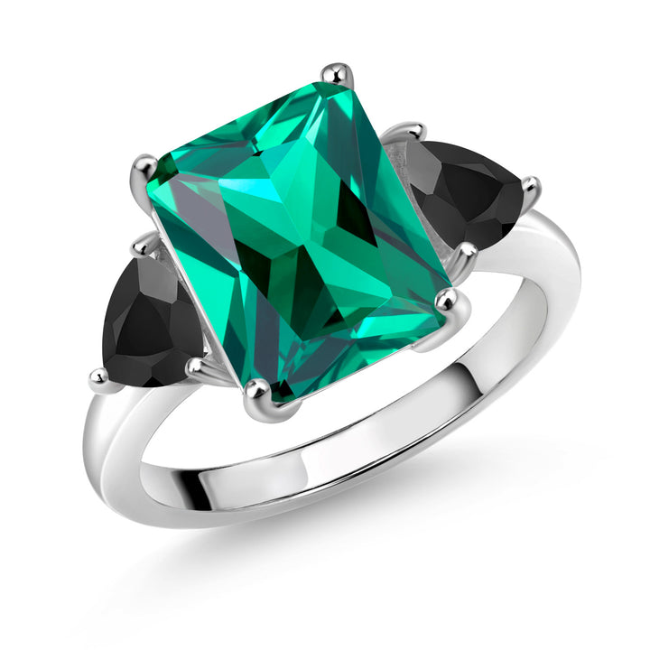 Nano Emerald - May_5_Ring in 925 Sterling Silver