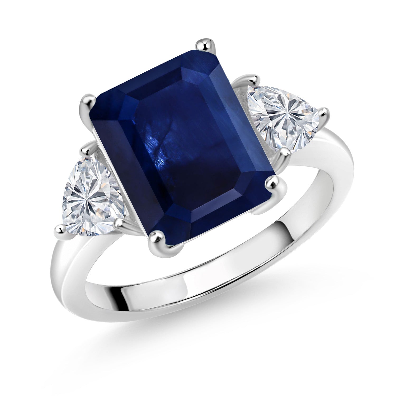 Blue Sapphire - September_8_Ring in 925 Sterling Silver