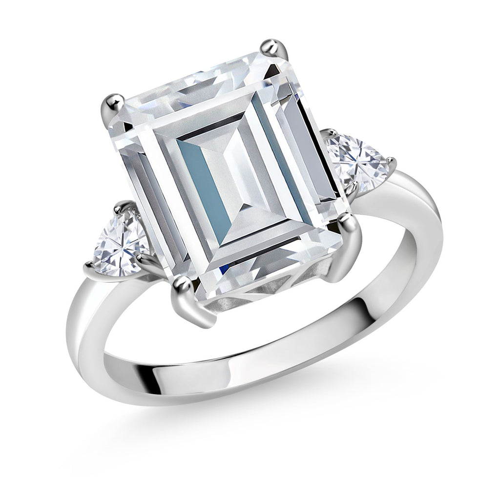 Moissanite_5_Ring in 925 Sterling Silver