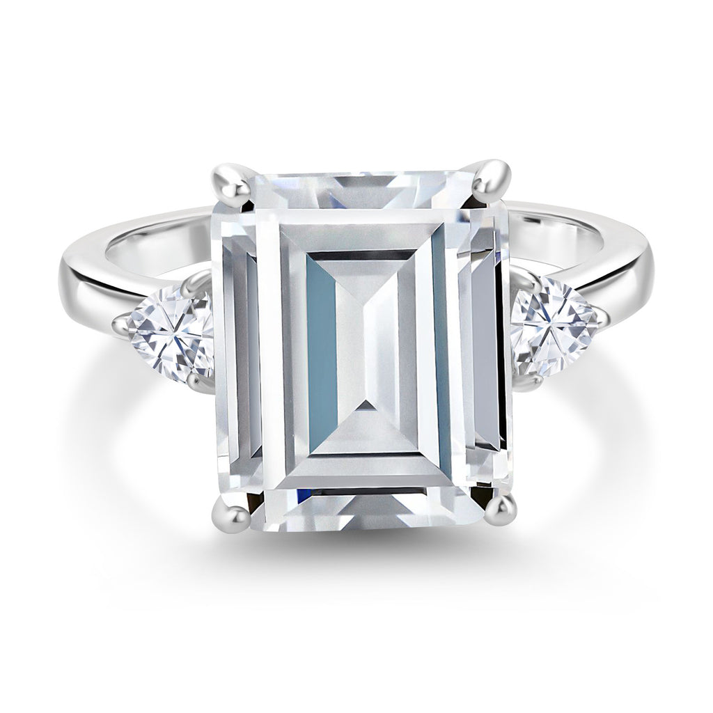 Moissanite_5_Ring in 925 Sterling Silver