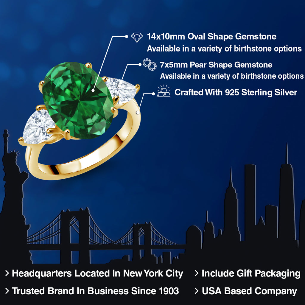 Ring in 925 Yellow Gold Plated Silver