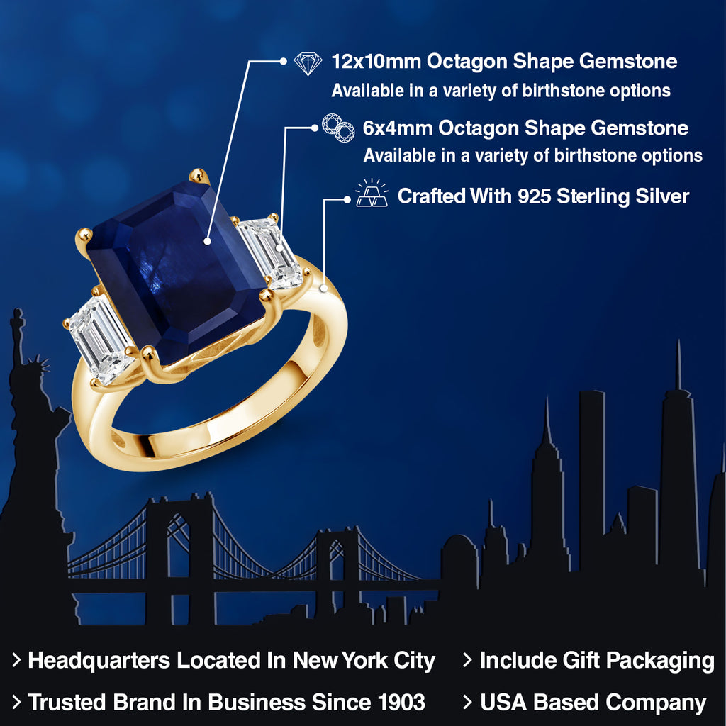 Ring in 925 Yellow Gold Plated Silver