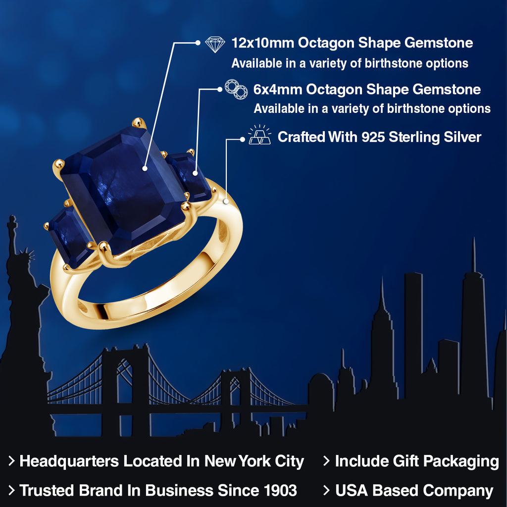 Ring in 925 Yellow Gold Plated Silver