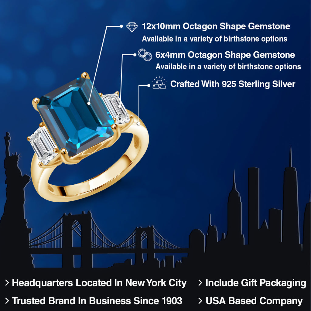 Ring in 925 Yellow Gold Plated Silver