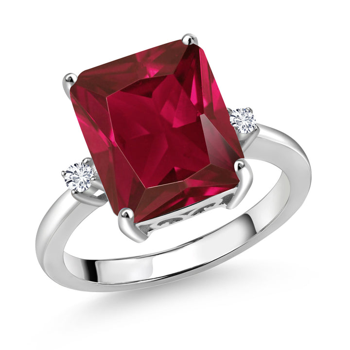 Created Ruby - July_5_Ring in 925 Sterling Silver