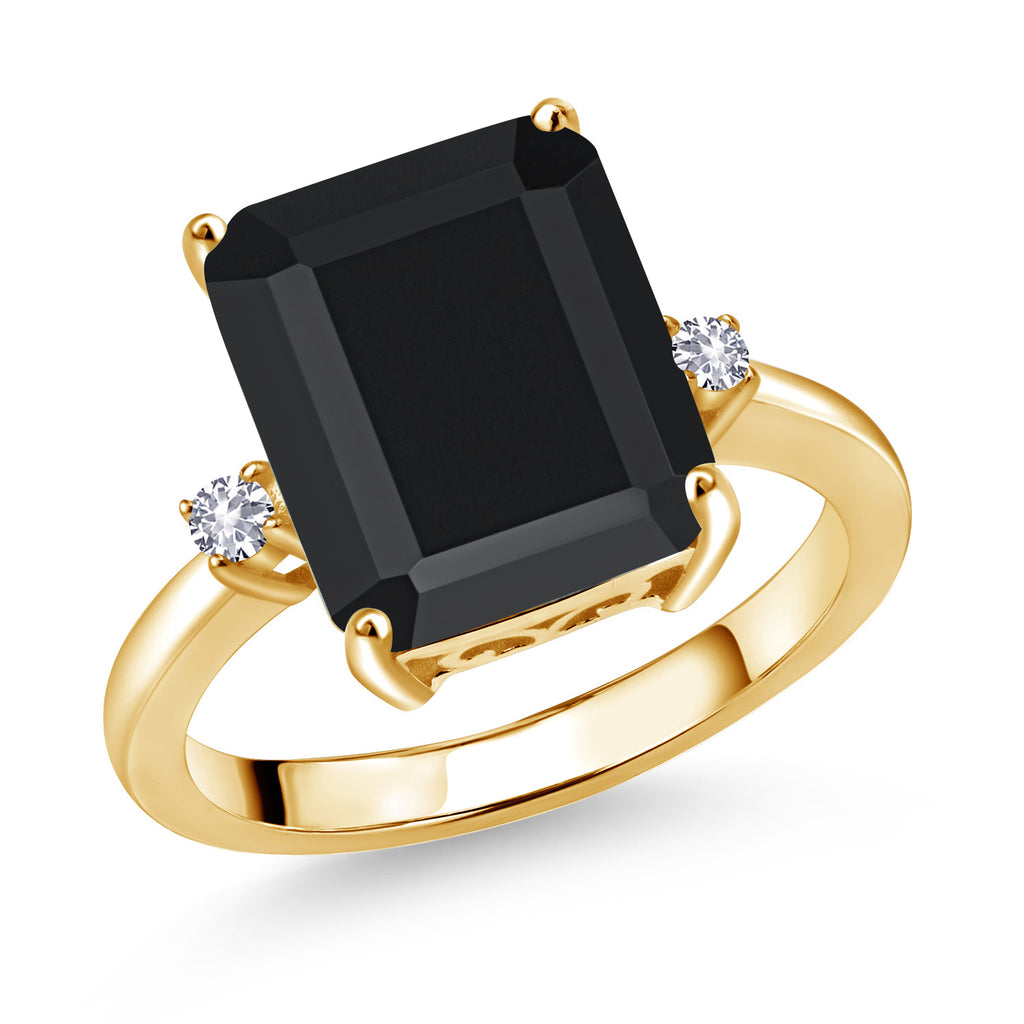 5_Ring in 925 Yellow Gold Plated Silver