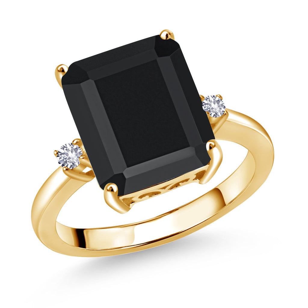 5_Ring in 925 Yellow Gold Plated Silver