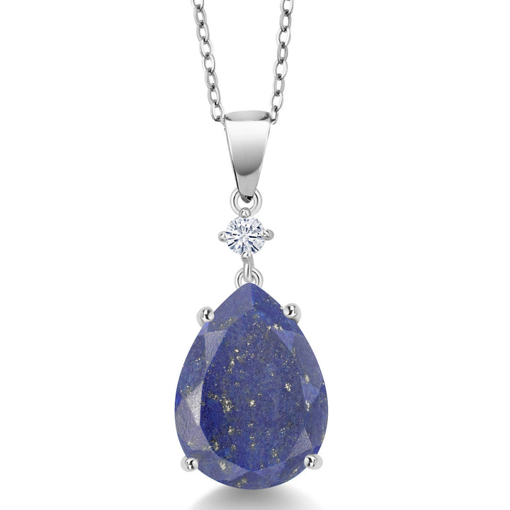 Lapis_925 Sterling Silver_Pendant in 925 Sterling Silver