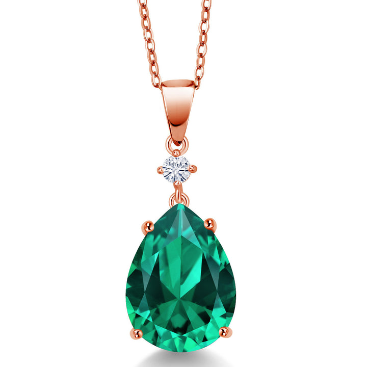 Nano Emerald - May_18K Rose Gold Plated Silver