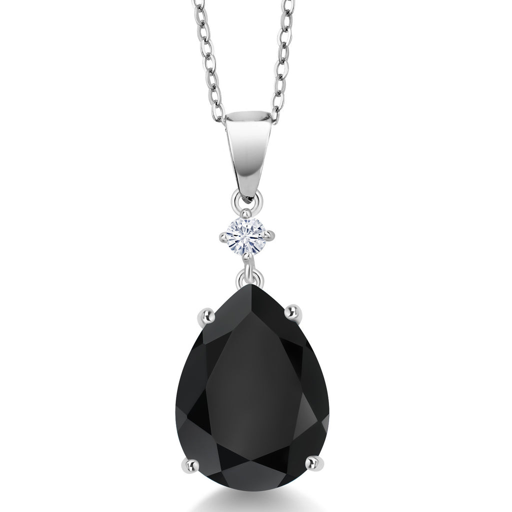 Onyx - December_925 Sterling Silver_Pendant in 925 Sterling Silver