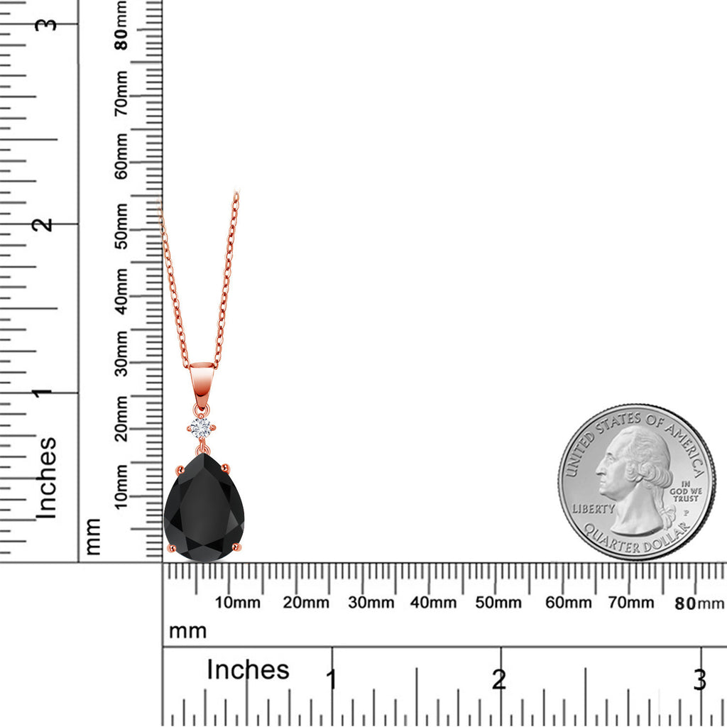 Onyx - December_18K Rose Gold Plated Silver_Pendant in 18K Rose Gold Plated Silver