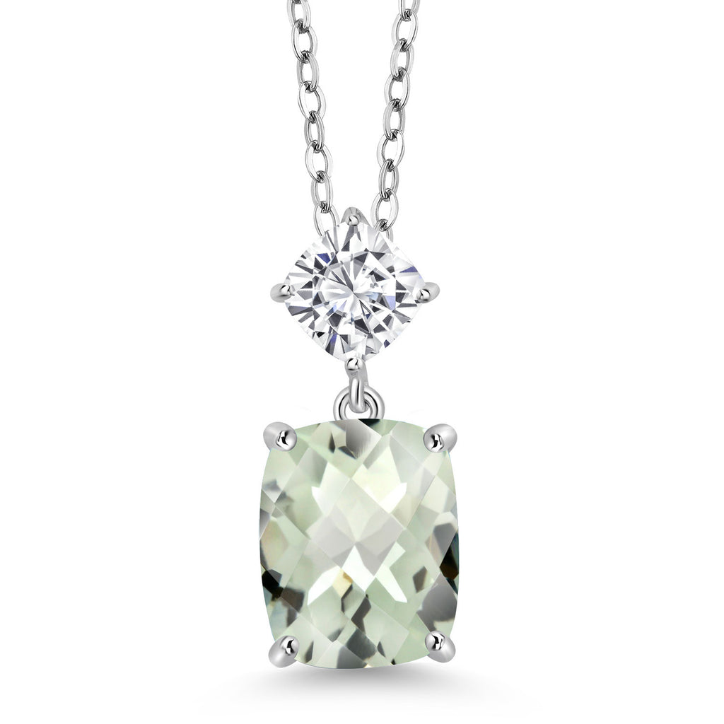 Prasiolite_Sterling Silver_Pendant in Sterling Silver