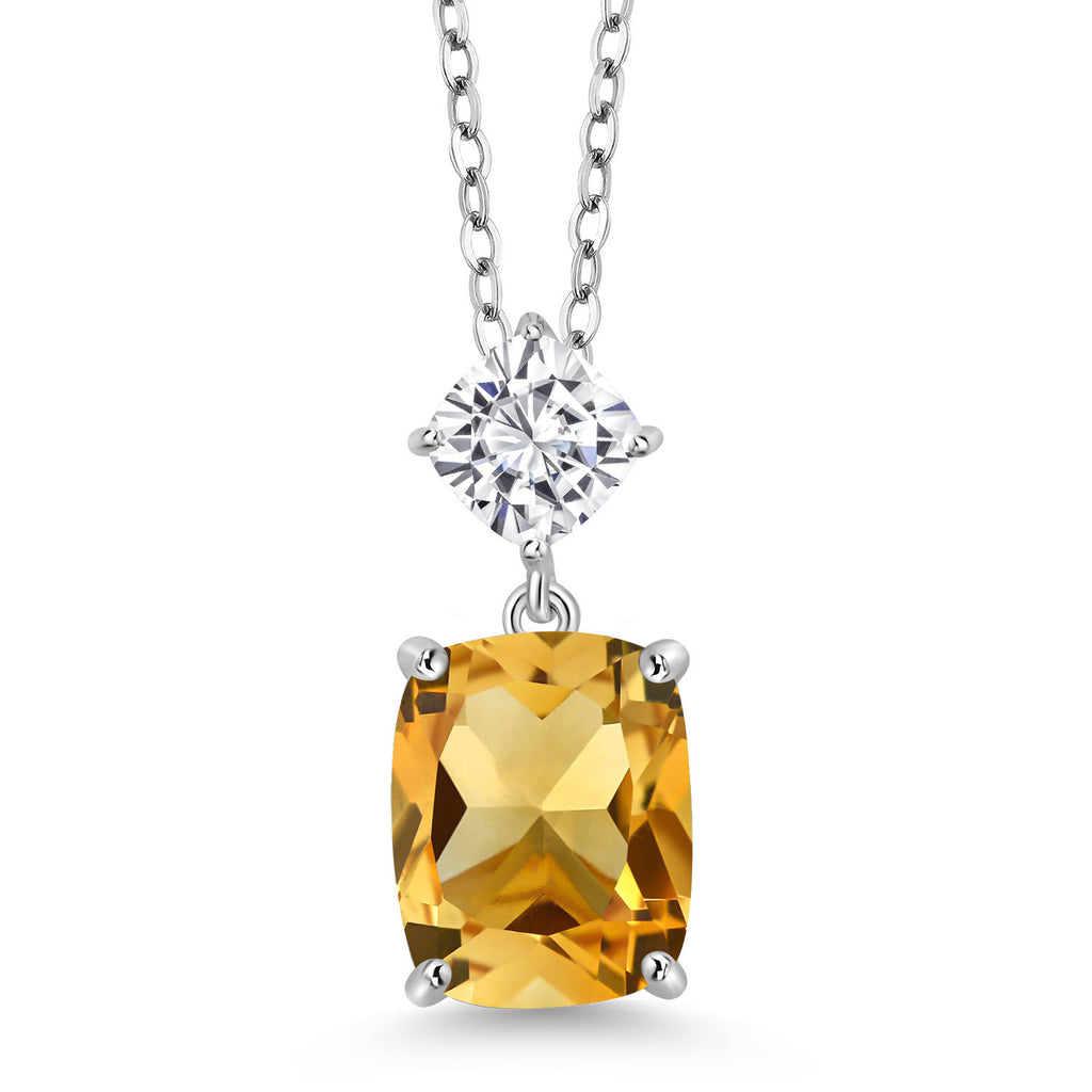 Citrine - November_Sterling Silver_Pendant in Sterling Silver
