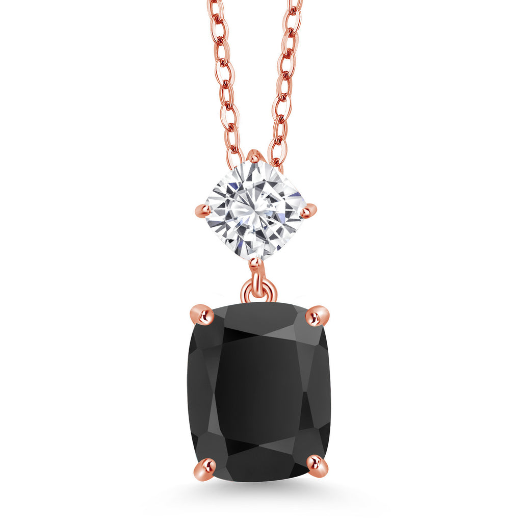 Onyx - December_Rose Gold Plated Silver_Pendant in Rose Gold Plated Silver