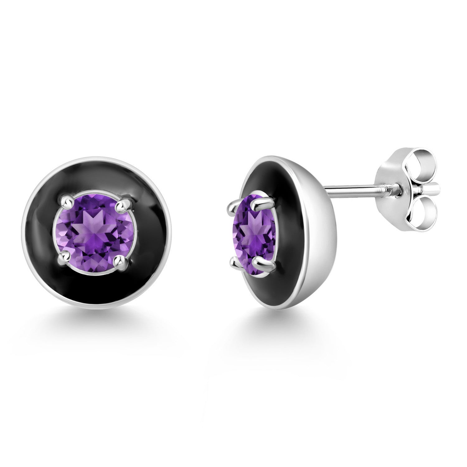 Amethyst - February_925 Sterling Silver_Earrings in 925 Sterling Silver