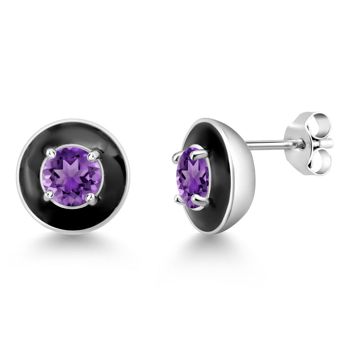 Amethyst - February_925 Sterling Silver_Earrings in 925 Sterling Silver