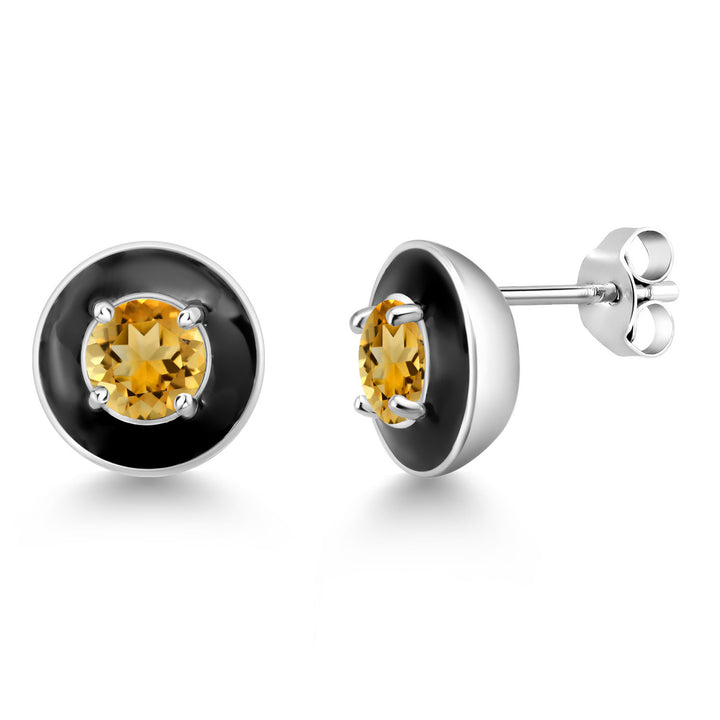 Citrine - November_925 Sterling Silver_Earrings in 925 Sterling Silver