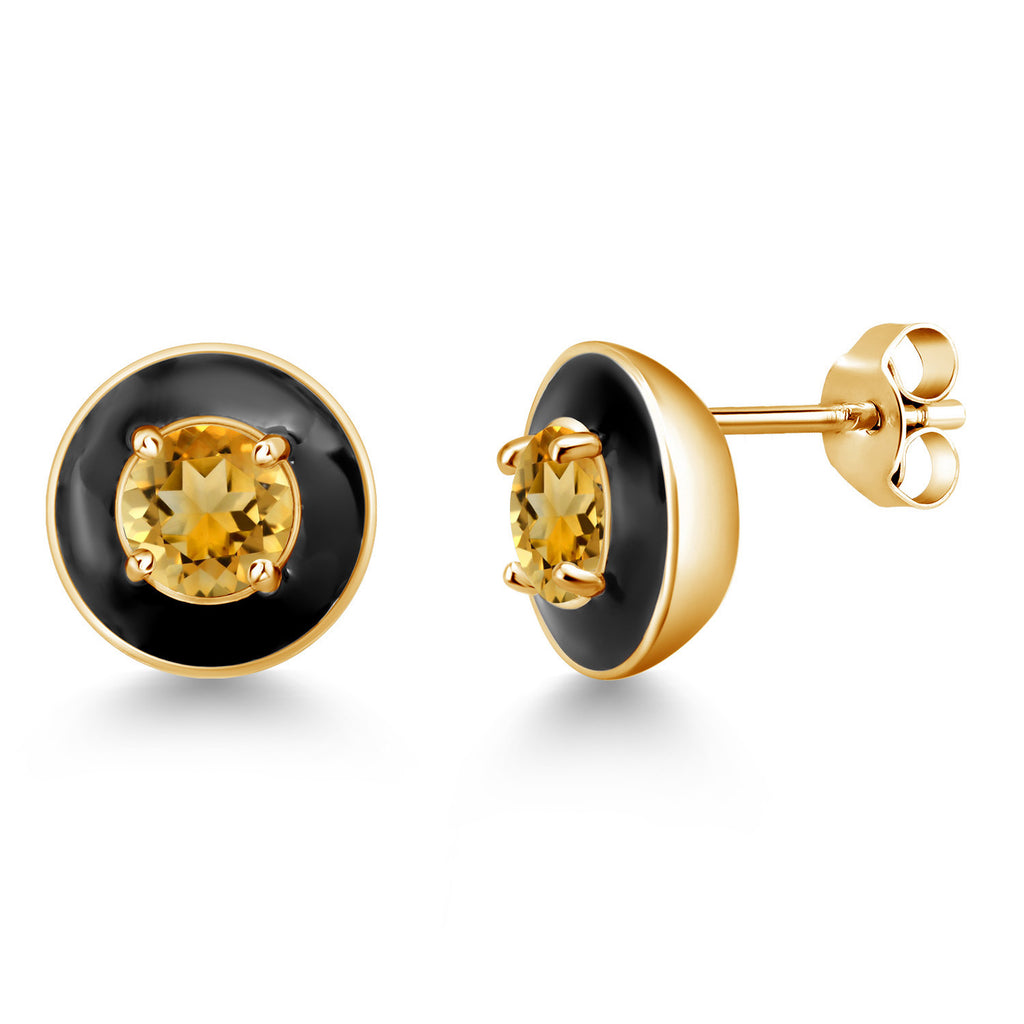 Citrine - November_925 Yellow Gold Plated Silver_Earrings in 925 Yellow Gold Plated Silver