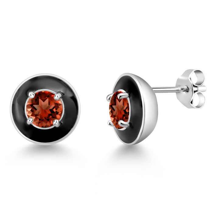 Garnet - January_925 Sterling Silver_Earrings in 925 Sterling Silver