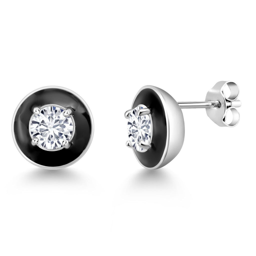 White Lab Grown Diamond - April_925 Sterling Silver_Earrings in 925 Sterling Silver