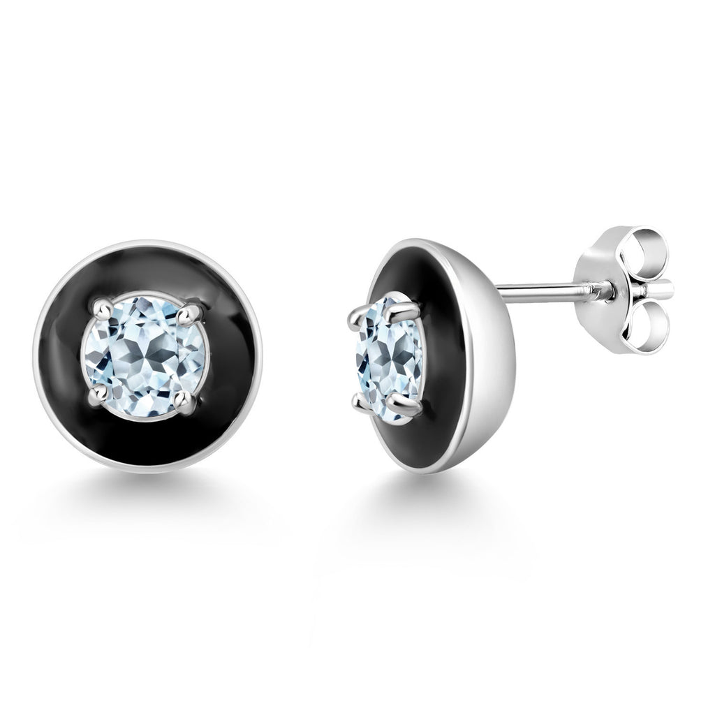 Sky Blue Topaz - November_925 Sterling Silver_Earrings in 925 Sterling Silver