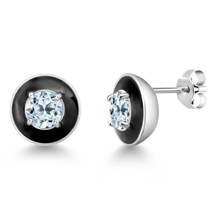 Sky Blue Topaz - November_925 Sterling Silver_Earrings in 925 Sterling Silver