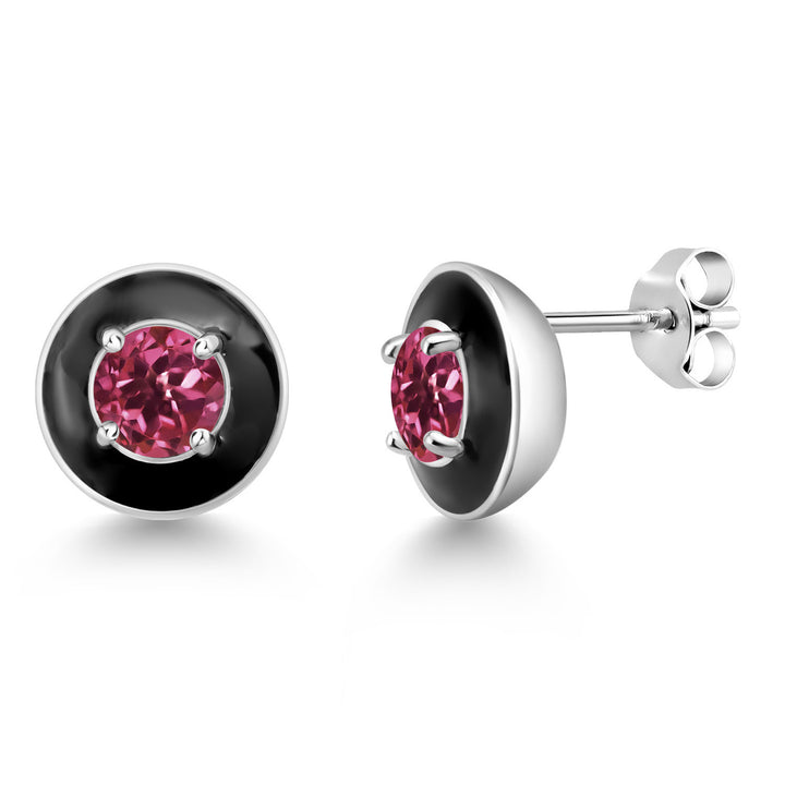 Pink Tourmaline - October_925 Sterling Silver_Earrings in 925 Sterling Silver