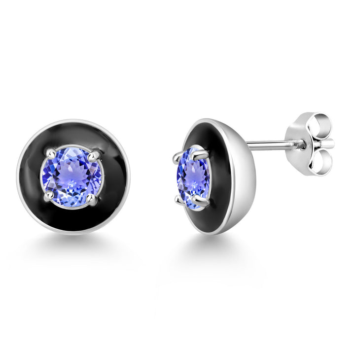 Tanzanite - December_925 Sterling Silver_Earrings in 925 Sterling Silver