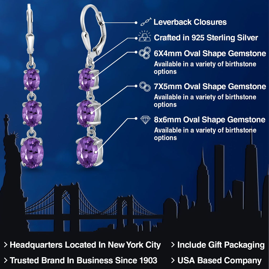 Amethyst - February_Earrings in 925 Sterling Silver