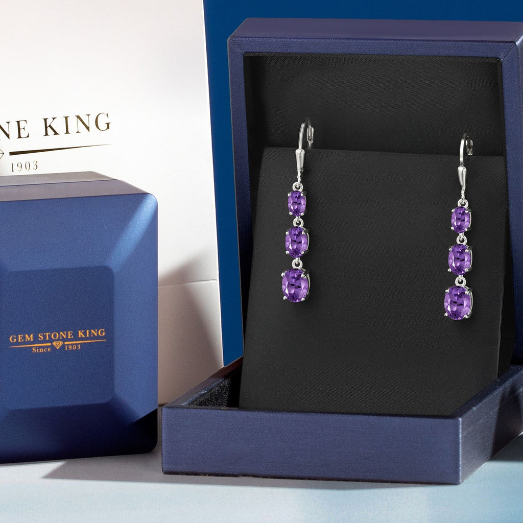 Amethyst - February_Earrings in 925 Sterling Silver