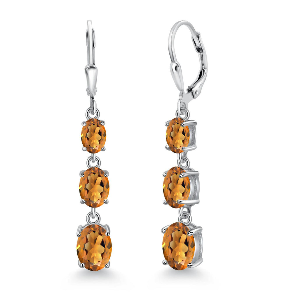 Madeira Citrine_Earrings in 925 Sterling Silver