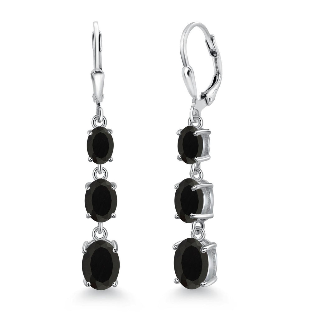 Onyx - December_Earrings in 925 Sterling Silver