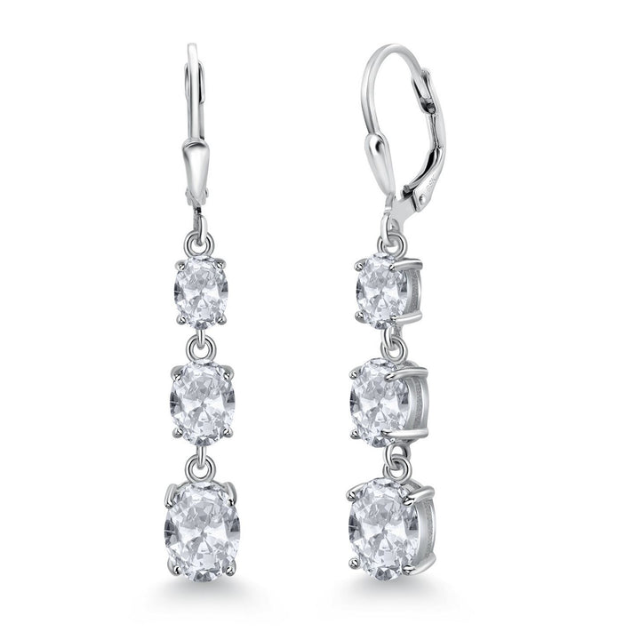 White Topaz - November_Earrings in 925 Sterling Silver