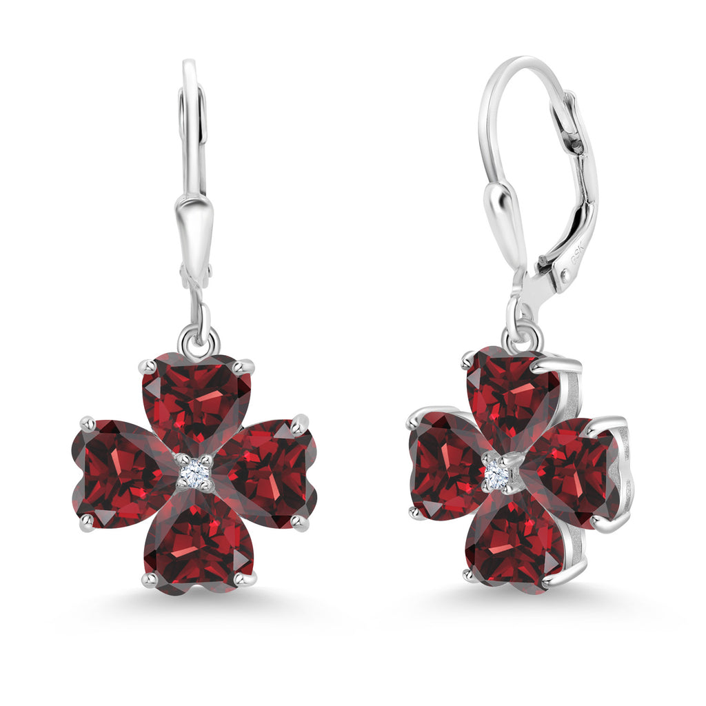 Garnet - January_Earrings in 925 Sterling Silver
